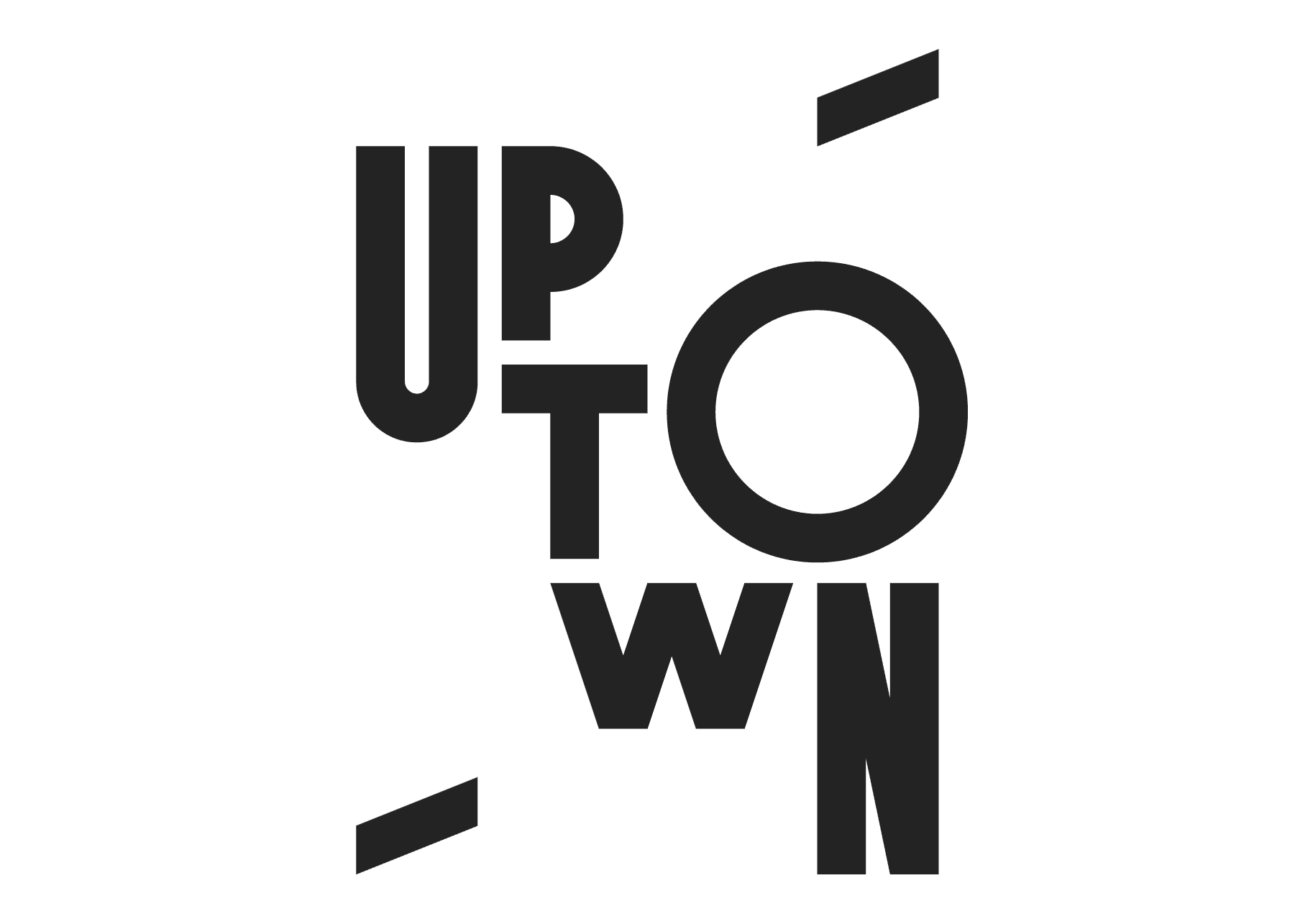 Animated image of different Uptown logo lockups and arrangements
